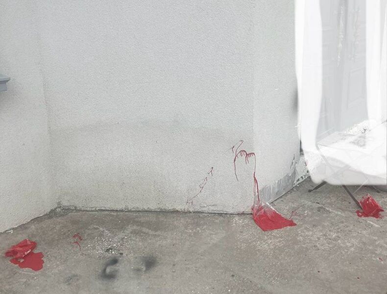 В Самарской области дом самарского блогера закидали краской кровавого цвета