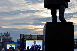 На площади Куйбышева вспомнили Россию, Путина и Меркушкина