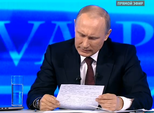 Путин на «Прямой линии» зачитал жалобу на Меркушкина