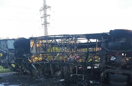 В сгоревшем автобусе «Самара – Ижевск» погибли 14 человек