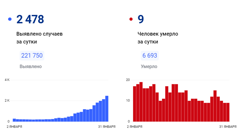 Коронавирус в Самарской области: 31 января