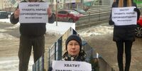 Жители Волгаря снова вышли на протесты