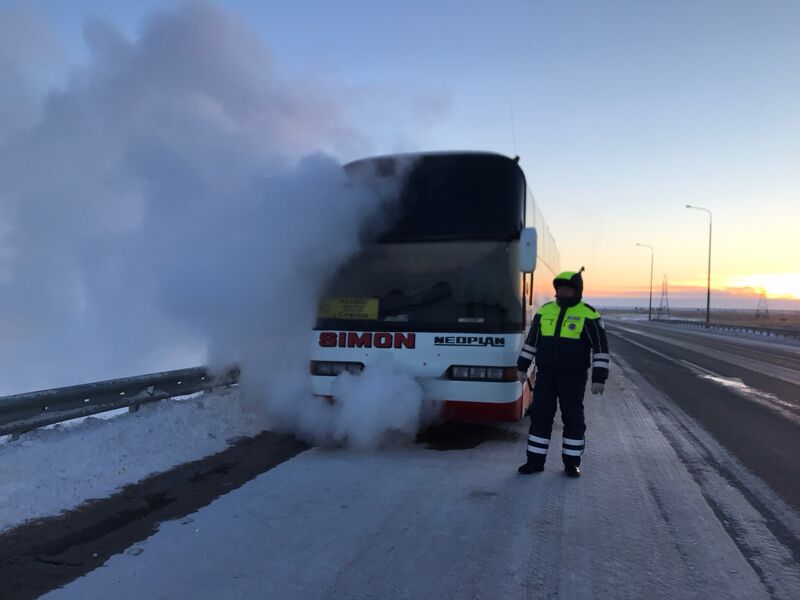 В Самарской области спасены от холода пассажиры рейсового автобуса из Казахстана