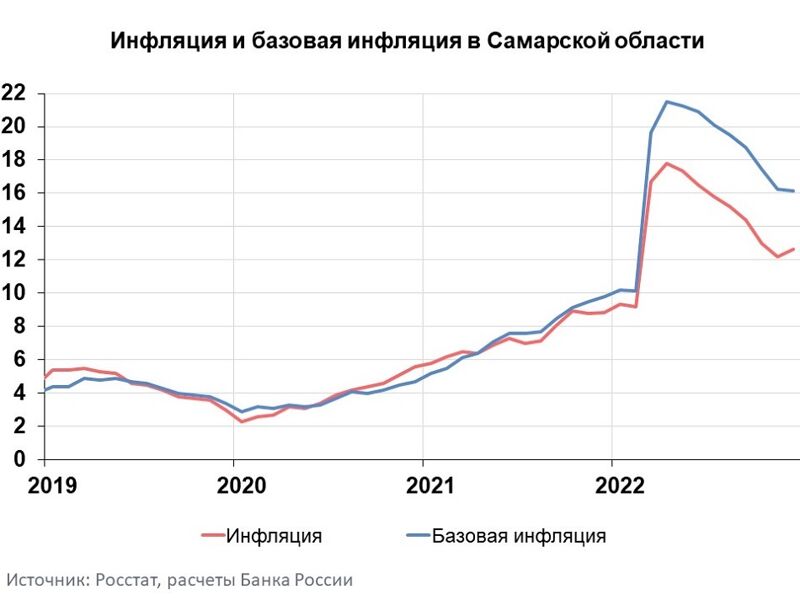 В Самарской области ускорилась годовая инфляция