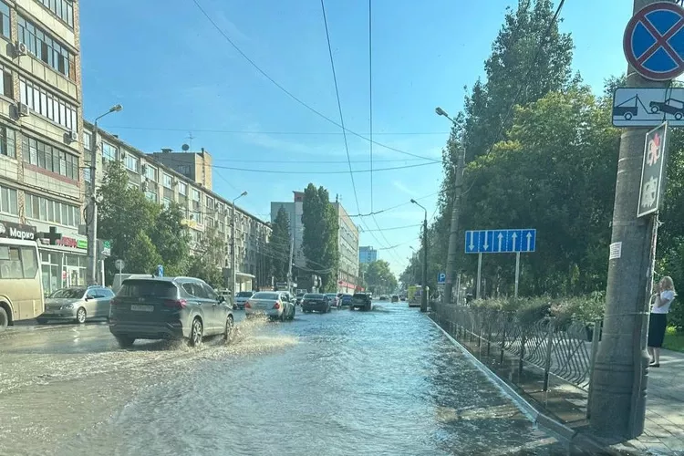 В Самаре затопило ул. Мичурина