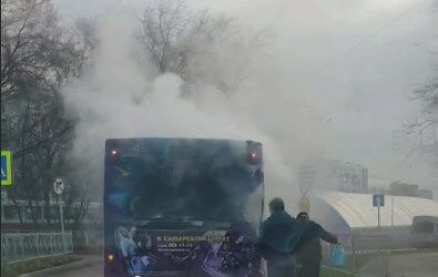 В Самаре снова горел автобус