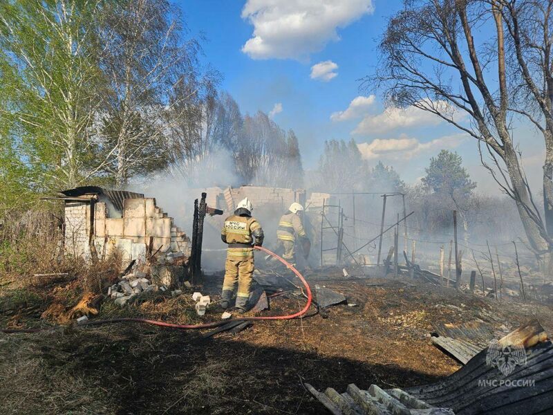 В Красноярском районе ландшафтный пожар уничтожил три дачи