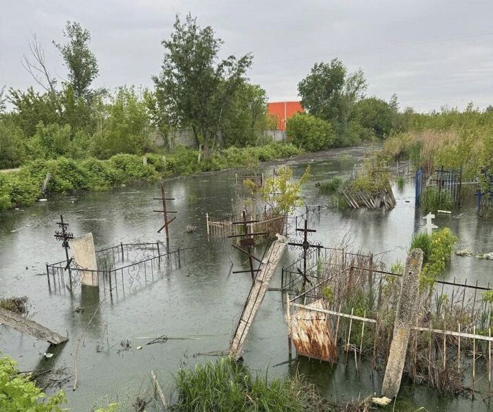 Гробы на Кряжском кладбище утонули в фекалиях